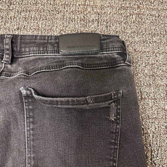 Armani Exchange Skinny‎ Jeans Womens Size 29 Black Distressed See Details - Picture 8 of 8